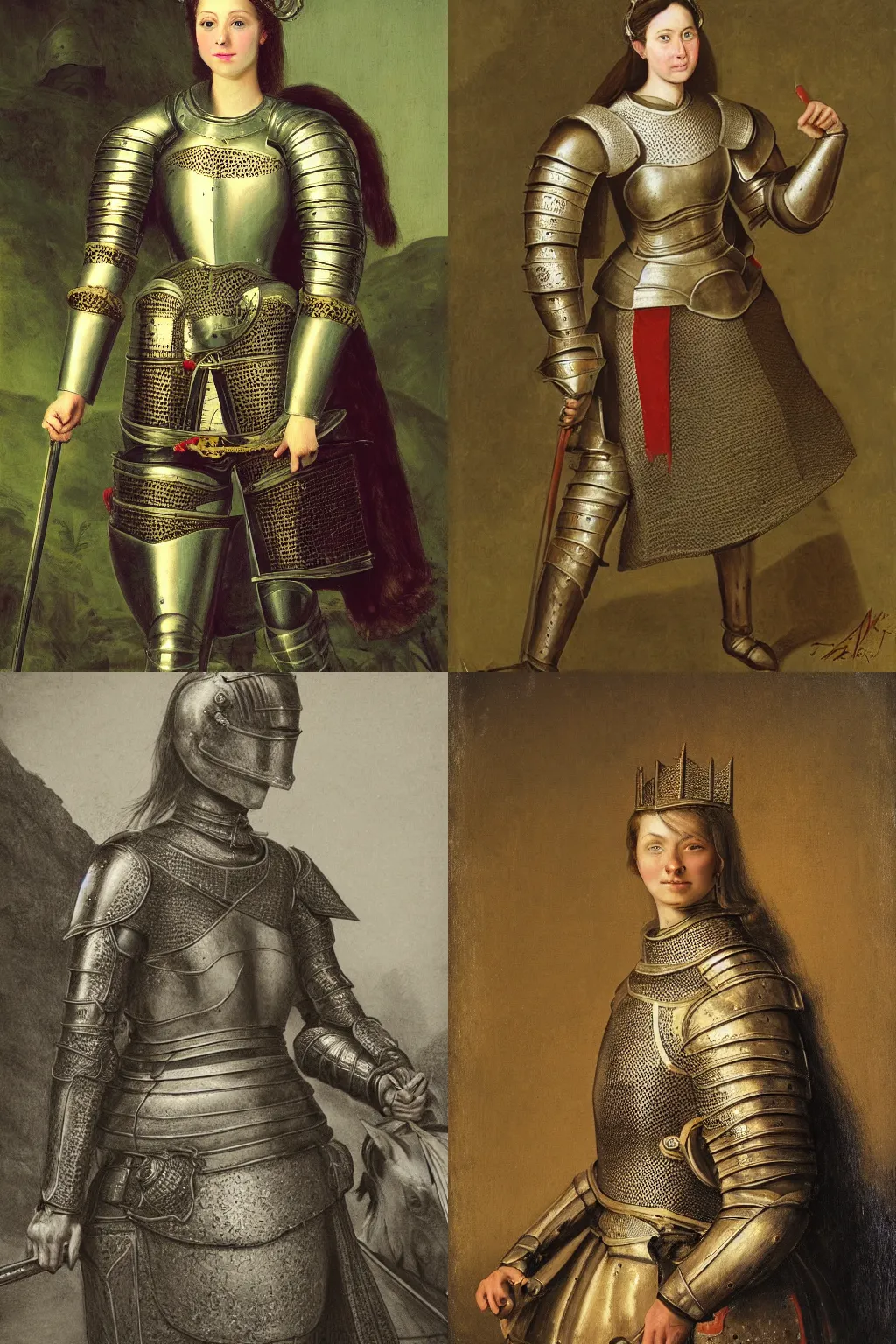 Lady Knight Silver Medieval Armor Chain Mail Stock Photo by ©Ravven  340332056