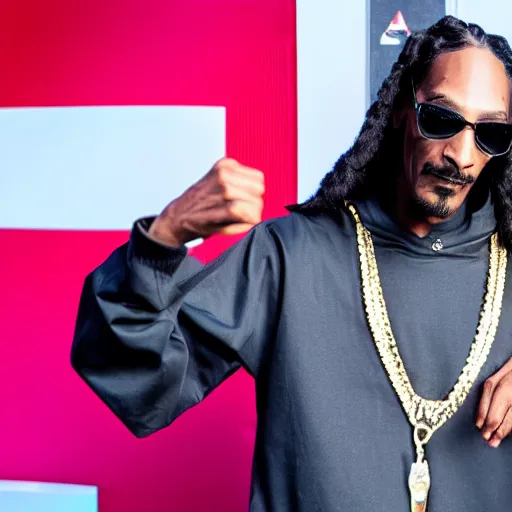 Prompt: snoop dog wearing a fursuit without the head mask at a furry convention, 4 k flash photography