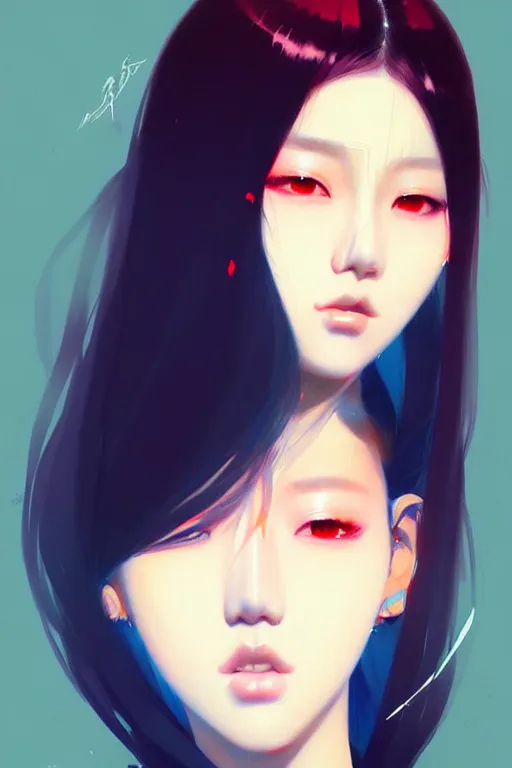 Image similar to a ultradetailed beautiful painting of a stylish k - pop girl, by greg rutkowski, conrad roset and ilya kuvshinov trending on artstation