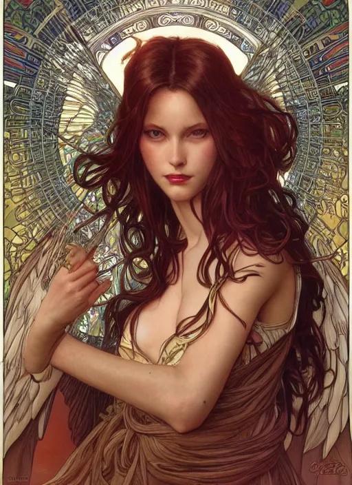 Prompt: Angel demon as a beautiful woman, fantasy, intricate, elegant, highly detailed, centered, digital painting, artstation, concept art, smooth, sharp focus, illustration, art by artgerm and donato giancola and alphonse mucha