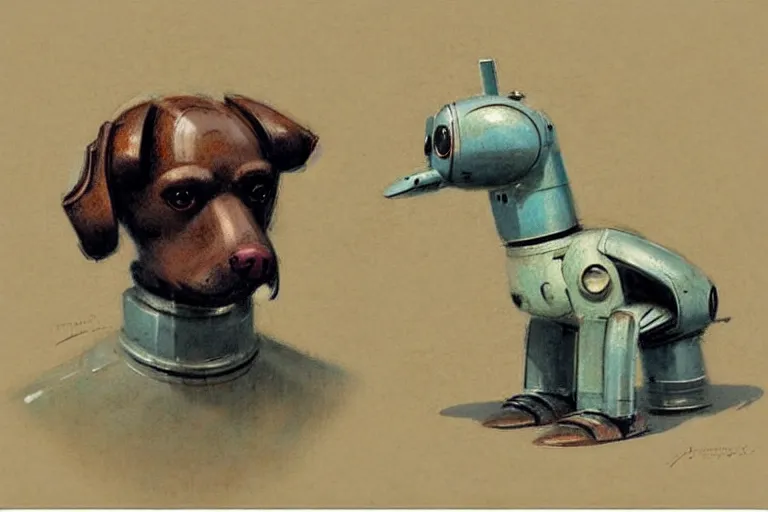 Image similar to ( ( ( ( ( 1 9 5 0 s retro future robot android dog. muted colors. ) ) ) ) ) by jean - baptiste monge!!!!!!!!!!!!!!!!!!!!!!!!!!!!!!