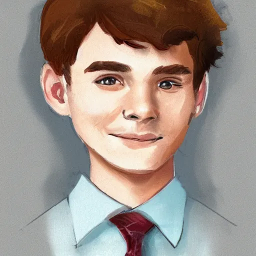 Prompt: Gilbert Blythe from anne with an e as college student, digital art