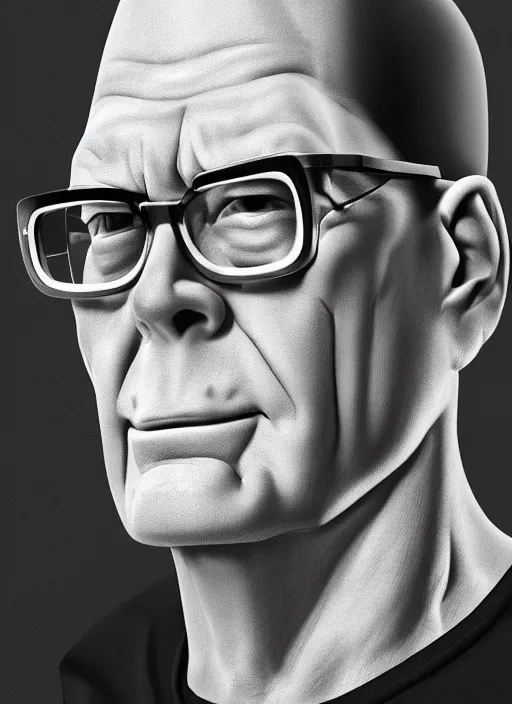 Image similar to a hyper realistic ultra realistic photograph portrait of hank hill, highly detailed, 8k photo