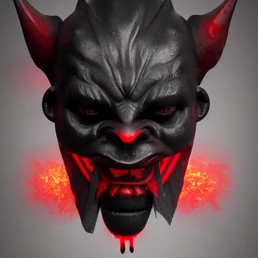 Prompt: Oni mask, mysterious and evocative, black and red details, photorealistic, octane render, highly detailed, 4K, ray tracing, ambient lighting, H 1024