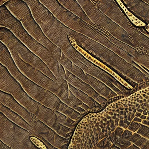 Prompt: close up of a sauropod dinosaur lizard skin t