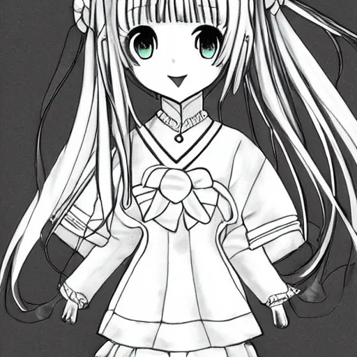 Image similar to Masterpiece black & white portrait of Sakura Kinomoto from Card Captor Sakura drawn by Gunma Kisaragi, trending on pixiv