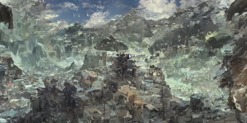 Image similar to sea, night, mountain, summer festival, wide landscape, eva, war, lonely, art by makoto shinkai