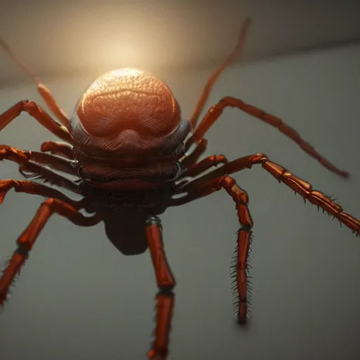 Prompt: a big scarry alien spider crawling on the ceiling, 8 k, ultra realistic details octane render, scarry horror scene.