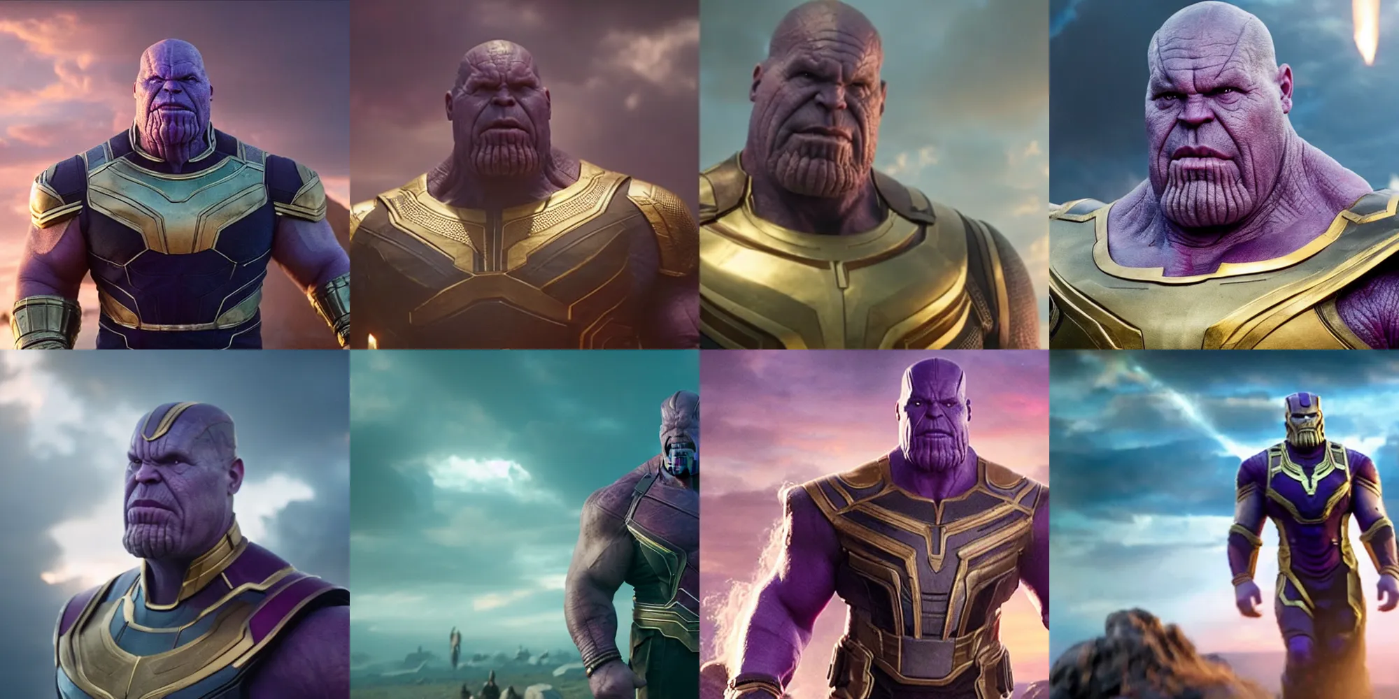 Prompt: film still of a quoakka as thanos in avengers endgame