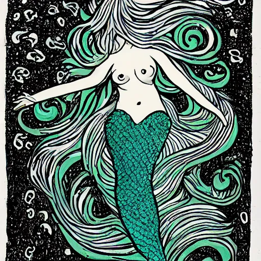 Image similar to a mermaid,