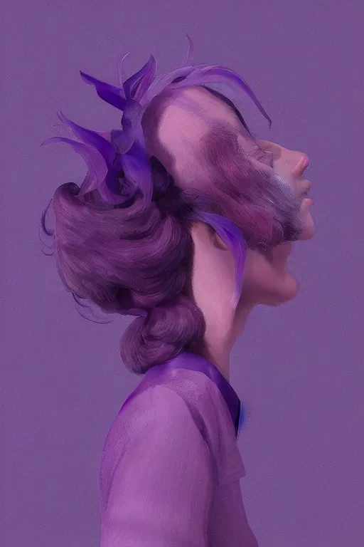 Prompt: a purple and blue sterlizia, a computer rendering by agnes lawrence pelton, featured on polycount, computer art, rendered in cinema 4 d, octane render, rendered in maya