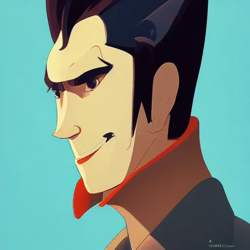 Image similar to face icon stylized minimalist space dandy, loftis, cory behance hd by jesper ejsing, by rhads, makoto shinkai and lois van baarle, ilya kuvshinov, rossdraws global illumination