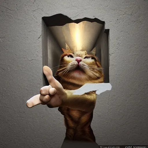 Prompt: surreal 3 d artwork by cats