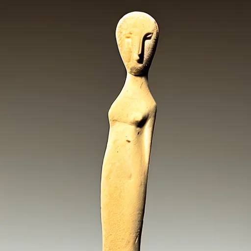 Prompt: cycladic figurine