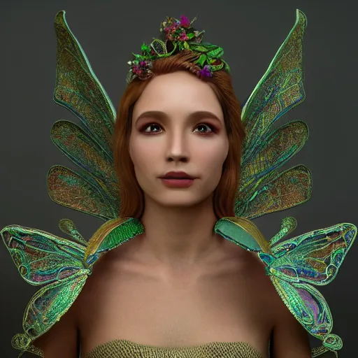 Image similar to the fairy queen, 4 k, intricate detailed, jaw dropping, gorgeous, surreal, octane render