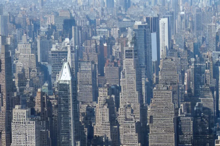 Image similar to Photo of a droplet of water through which the New York City skyline is visible