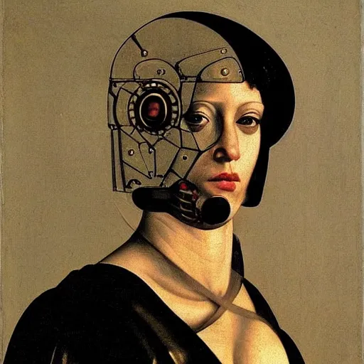 Prompt: portrait of a cyberpunk character from the 1 6 th century, ( ( ( art by caravaggio ) ) ), cybernetic implant, award winning, masterpiece, intricate, dramatic light, detailed face, highly detailed, asymmetrical, dark