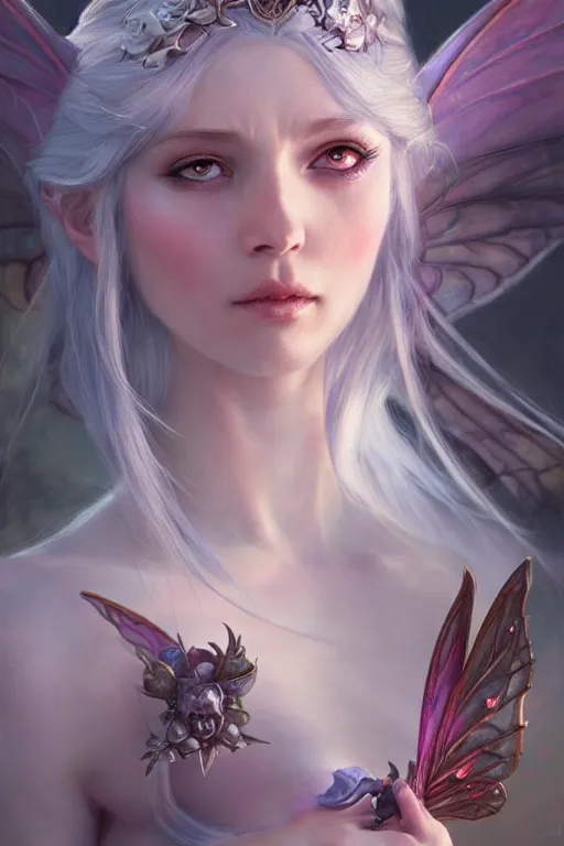 Image similar to fairy princess, highly detailed, d & d, fantasy, highly detailed, digital painting, trending on artstation, concept art, sharp focus, illustration, art by artgerm and greg rutkowski and magali villeneuve