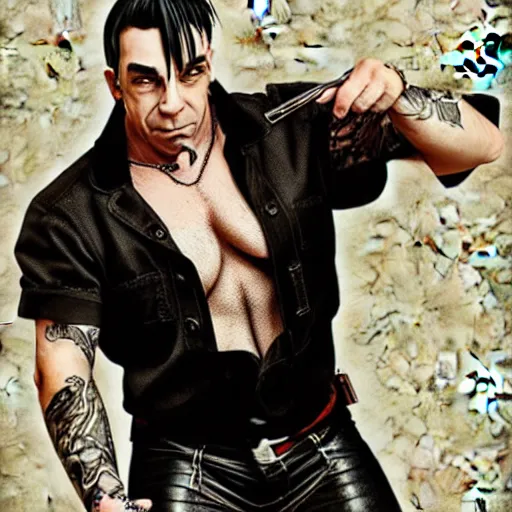 Image similar to Till Lindemann in anime style, high quality art, 8K, HD, render