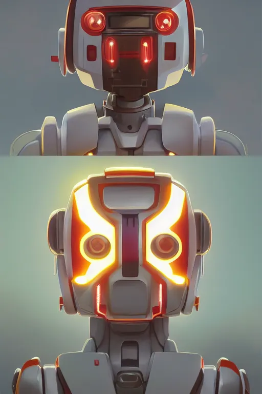 Image similar to metabots medabots medarotto medarot robot minimalist comics helmet mask neon cybereye, behance hd by jesper ejsing, by rhads, makoto shinkai and lois van baarle, ilya kuvshinov, rossdraws global illumination ray tracing hdr radiating a glowing aura