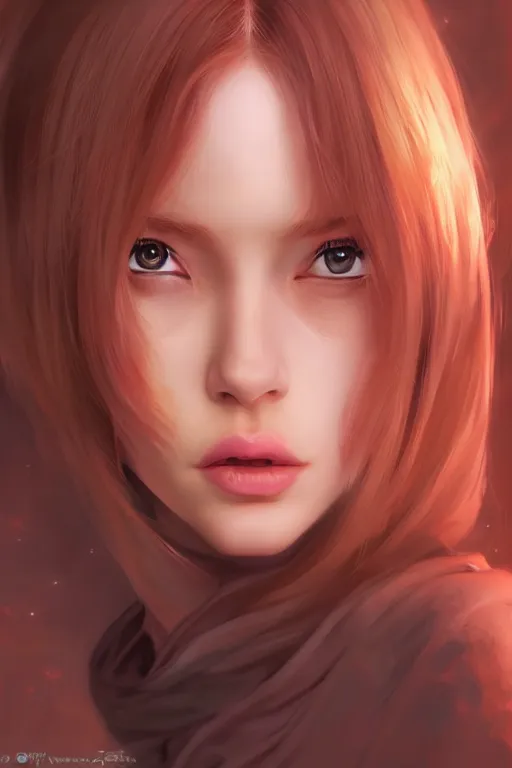 Prompt: portrait of a princess, painting by michael wellen, john stephens, artgerm, ilya kuvshinov, in fiery hell dimension, tone mapping, trending on artstation