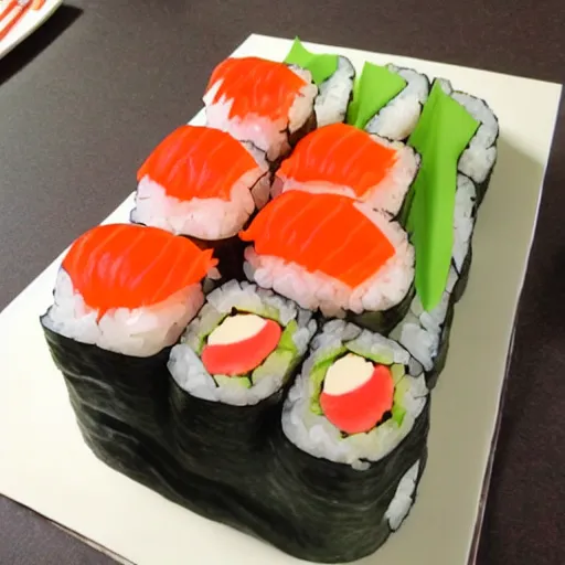 Image similar to sushi birthday cake