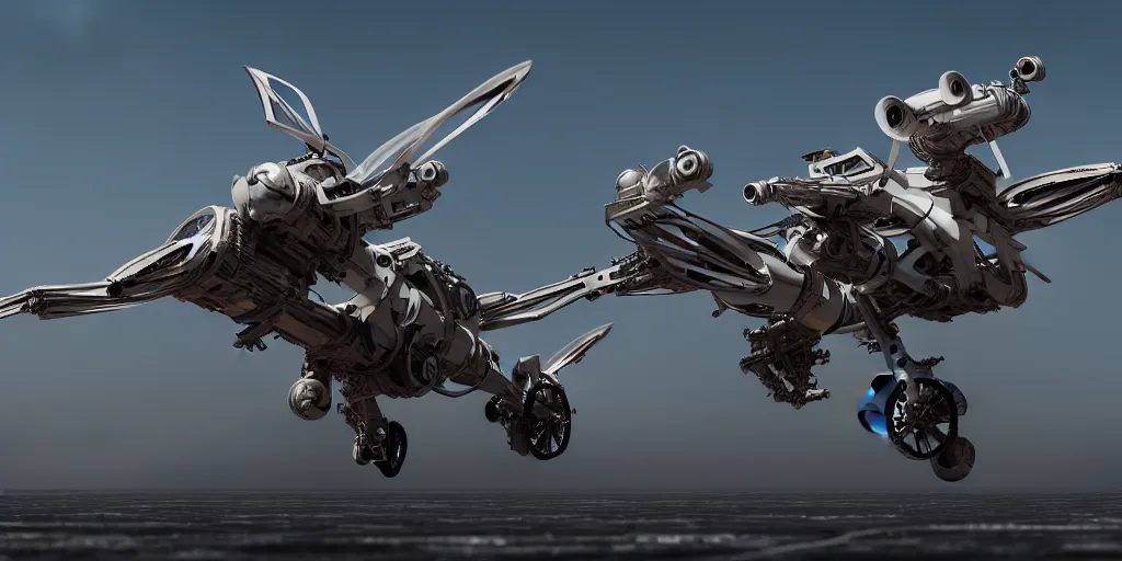 Image similar to sci - fi hoverbike made out of junk hovering on an expansive salt flat, digital art, trending on artstation, 4 k, high detail, focus on hoverbike