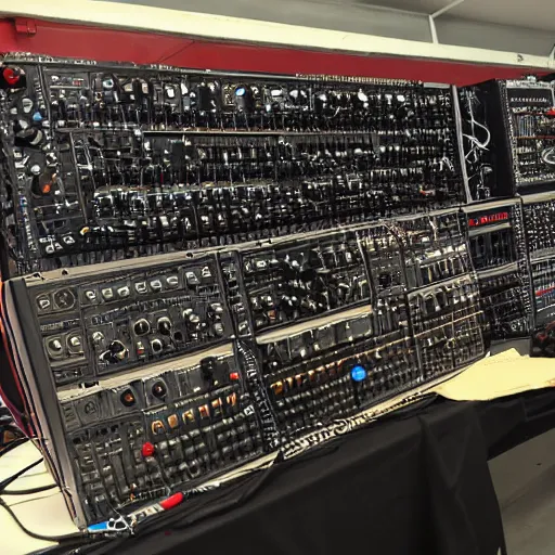 Prompt: a giant modular synth