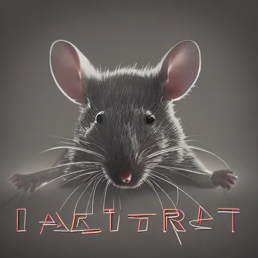 Image similar to album cover of a electronic group, rat, album cover art, album cover