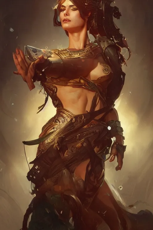 Prompt: portrait of the god of video games, D&D, fantasy, highly detailed, digital painting, artstation, concept art, smooth, sharp focus, illustration, art by artgerm and greg rutkowski and alphonse mucha