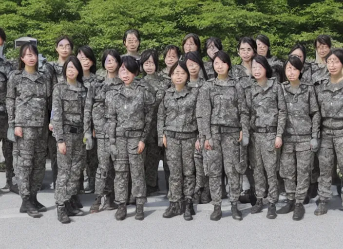 Image similar to female cybernetic south korean counterterrorist unit 7 0 7 th special mission group, tactical training