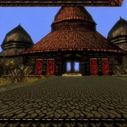 Image similar to among us imposter in morrowind, retro pc graphics, video game screenshot, retro 3 d, pc game, elder scrolls, morrowind