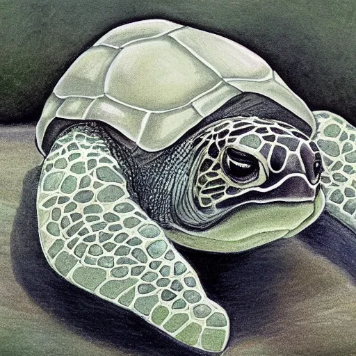 Image similar to portrait of mitch mcconnell as a turtle, martha greta kempton