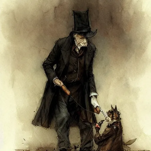 Image similar to ( ( ( ( ( van helping lighting a cigar, gothic, dark. muted colors. ) ) ) ) ) by jean - baptiste monge!!!!!!!!!!!!!!!!!!!!!!!!!!!