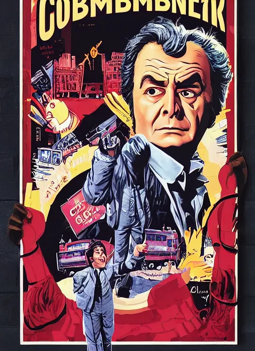 Prompt: a book with a picture of columbo from ghostbusters ( 1 9 8 4 ) on it, poster art by harvey kurtzman, behance contest winner, pop surrealism, concert poster, poster art, movie poster