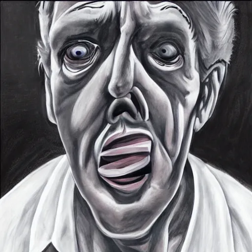 Prompt: a tall man crying at an all you can eat buffet, high detail, hyper realism