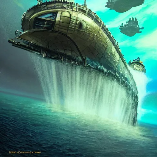 Image similar to 2 0, 0 0 0 leagues under the sea, artstation hall of fame gallery, editors choice, # 1 digital painting of all time, most beautiful image ever created, emotionally evocative, greatest art ever made, lifetime achievement magnum opus masterpiece, the most amazing breathtaking image with the deepest message ever painted, a thing of beauty beyond imagination or words