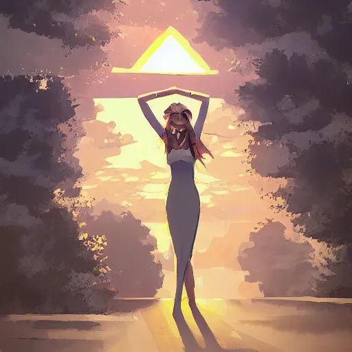 Image similar to A goddess by Aenami Alena