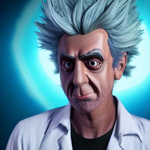 Image similar to Rick Sanchez as a real person 4k detailed super realistic