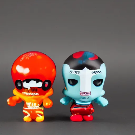 Image similar to art vinyl figure - in the style of kidrobot, sket - one x iamretro, frank kozik, guggimon, studio lighting, subsurface diffusion