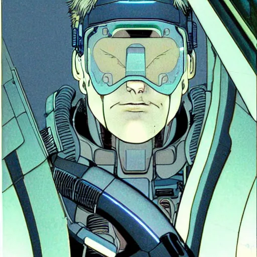 Image similar to Batou’s cybernetic eyes. Ghost in the shell. Moebius, cyberpunk, masterpiece