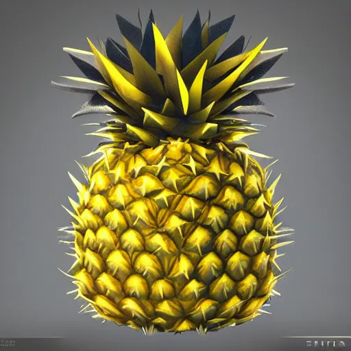 Image similar to a pokemon that looks like a pineapple, the pineapple that is laughing ， trending on art station. unreal engine.