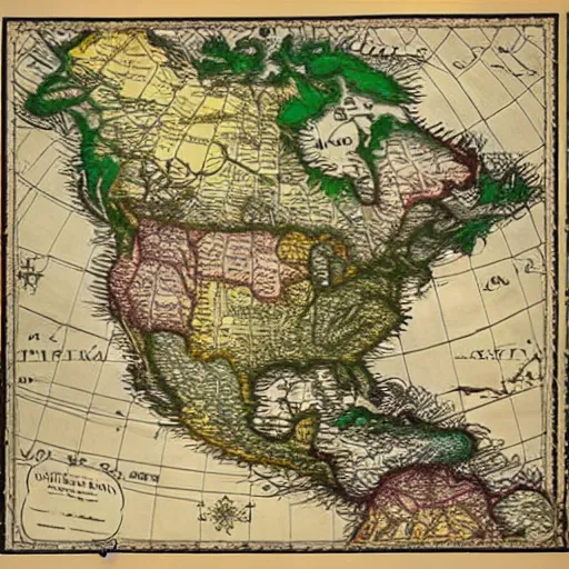 Prompt: a map of the americas