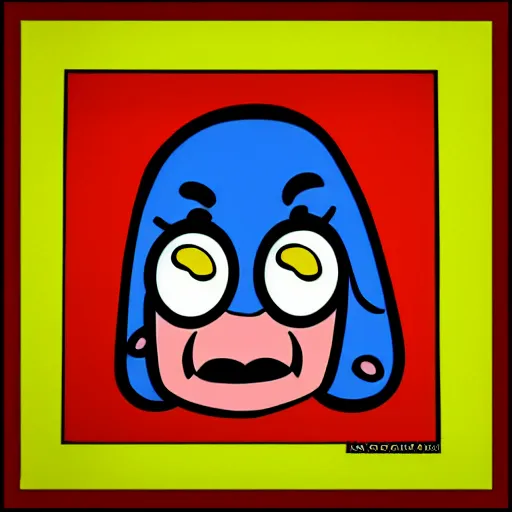 Image similar to handsome squidward style, pop art portrait