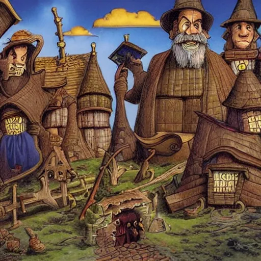 Image similar to illustration for Discworld, by Terry Pratchett