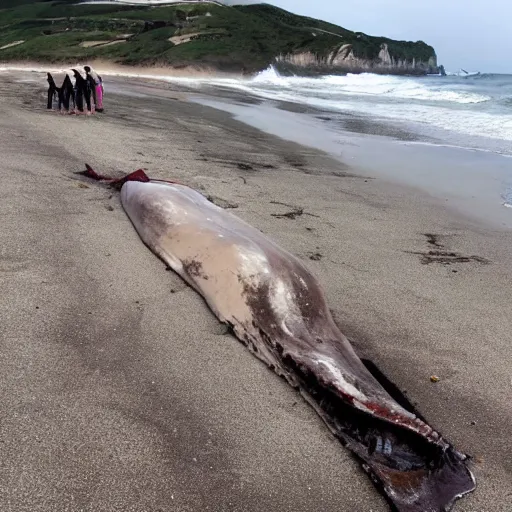 Image similar to dead whale washed up on a beach