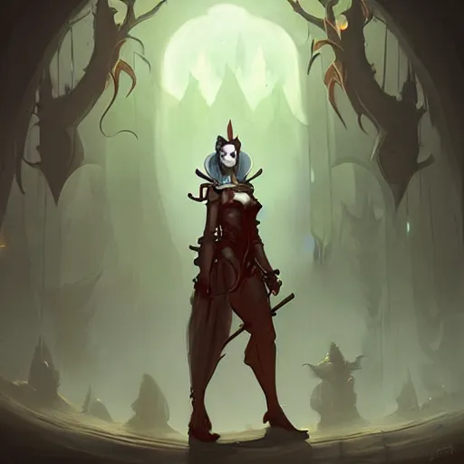 Prompt: adventure game npc by Peter Mohrbacher, dark fantasy vampire world, inspired by Diablo concept art