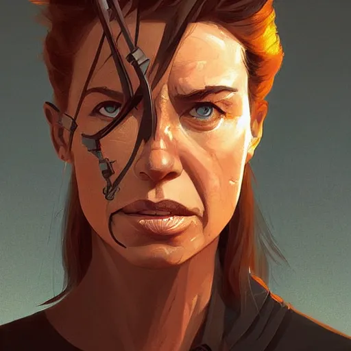 Image similar to face icon stylized minimalist terminator dark fate, loftis, cory behance hd by jesper ejsing, by rhads, makoto shinkai and lois van baarle, ilya kuvshinov, rossdraws global illumination