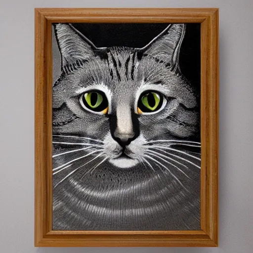 Image similar to anthropomorphic cat portrait art