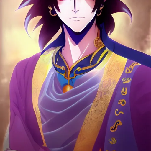 Image similar to portrait of arjuna, anime fantasy illustration by tomoyuki yamasaki, kyoto studio, madhouse, ufotable, trending on artstation